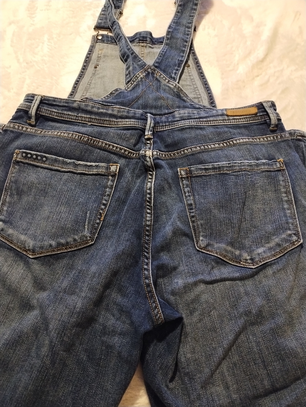 Blank NYC Women's  Blue Denim Relaxed Overalls - Picture 5 of 5